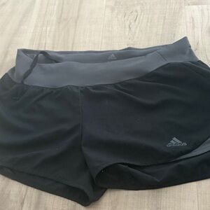 Adidas Women's Black and Gray Athletic Shorts